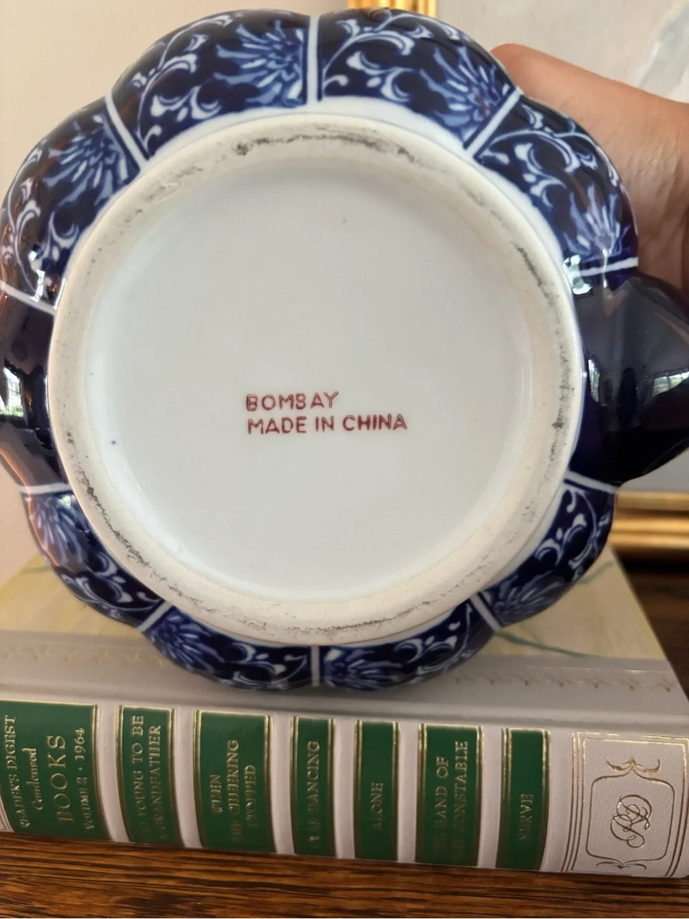 Bombay vintage blue and white teapot